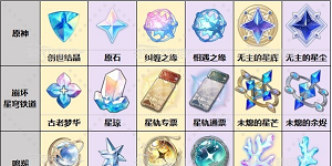 鸣潮原神崩铁抽卡道具对比图