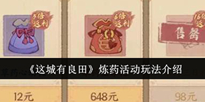 这城有良田炼药活动怎么玩